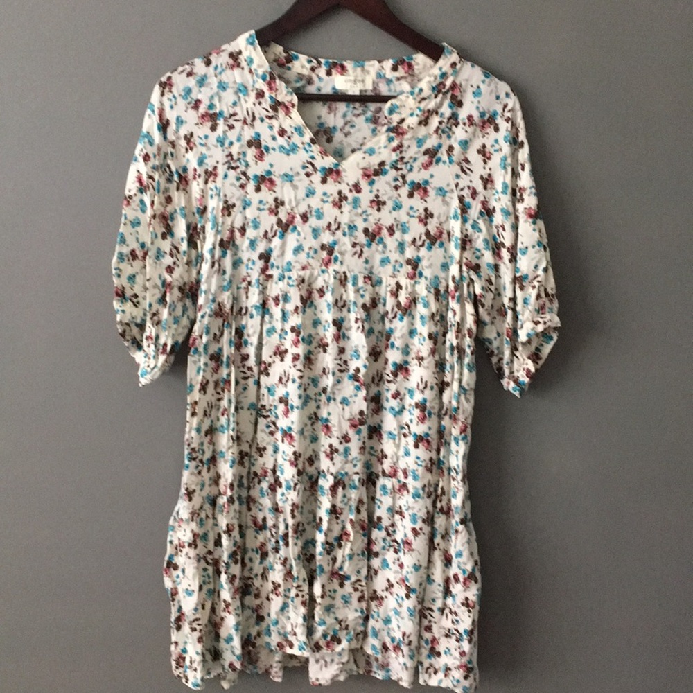 Umgee Floral Bohemian Peasant Dress